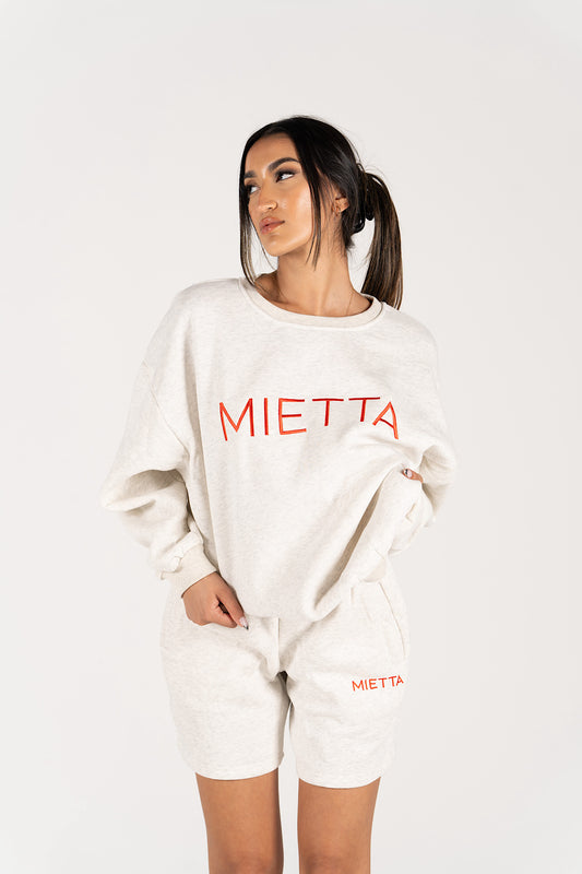 The Selena Over sized Crewneck- Ash Grey