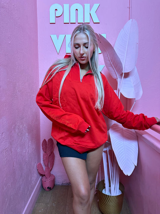 The Palm Sweater - Red