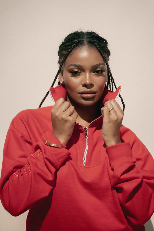 The Palm Sweater - Red